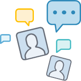 Image of communication icons